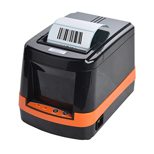 NSUQOA JSEIAJB 80mm Thermal Label Printer Wired Barcode Printer BT Connection High Speed Label Maker Sticker Compatible with Andorid