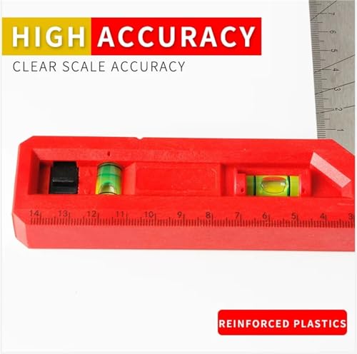 FDFDF Angle Protractor,90 Degree Turn Triangle and Right Corner Ruler Plastic Handle for Woodworking Measuring Tools