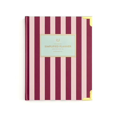 2026-2027 Weekly Planner by Emily Ley – Simplified Bookbound Planner Berry Stripe, August 2026–July 2027 – 12-Month Academic Year Organizer for Women