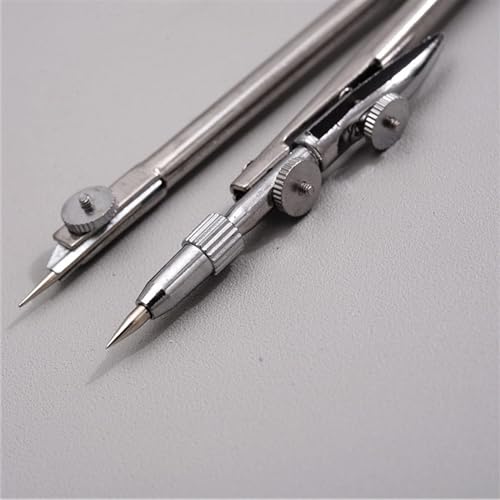 MENGKK Drafting Compasses Metal Compasses Set for Drawing Engineering Circle Design Instrument Tool Office School Student Drafting with Box Pencil Lead