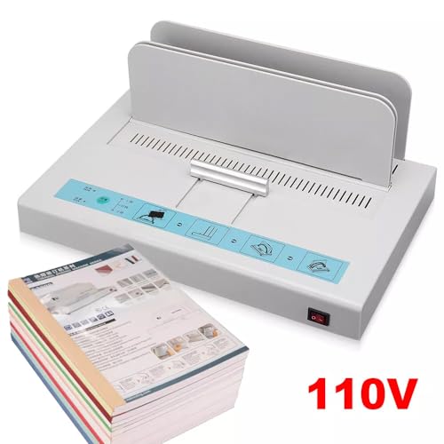BIXIBIN 110V Perfect Binding Machine Thermal Binding Machine Universal Electric Book Automatic Binder Contract Document Invoice Folder