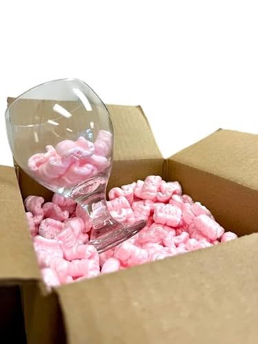 Bubblefast! Brand 21 cu. ft. (135 gallons) Pink Anti Static Packing Peanuts Popcorn (3.5 cu. ft x 6 Bags)