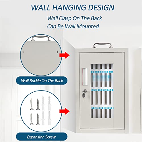 SDdPulse Transparent Lockable Cell Phone Safe Deposit Box - 48 Slots Portable Storage Locker for Phones Hand-Carried for Events & Gatherings,60slots