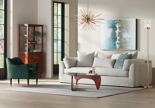 Kinsey 72 1/2" Tall Brass and Crystal Torchiere Floor Lamp Living Room