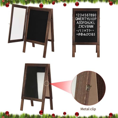 AIWFL 36x20 Inch Double Sided Display Felt Letter Board with Letters Number