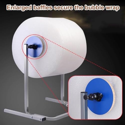XDRGOOIUY Easy to Assemble Bubble Foam Wrap Roll Dispenser Stand, Steel, Manual Bubble Cushioning Wrap Foam Holder