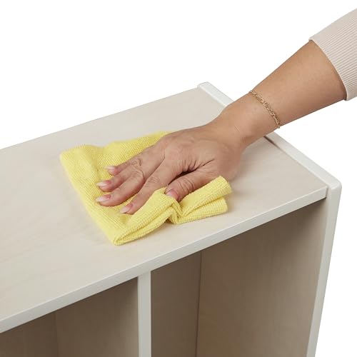 ECR4Kids Streamline 4-Section Toddler Coat Locker with Cubby Storage, Kids Furniture, White Wash