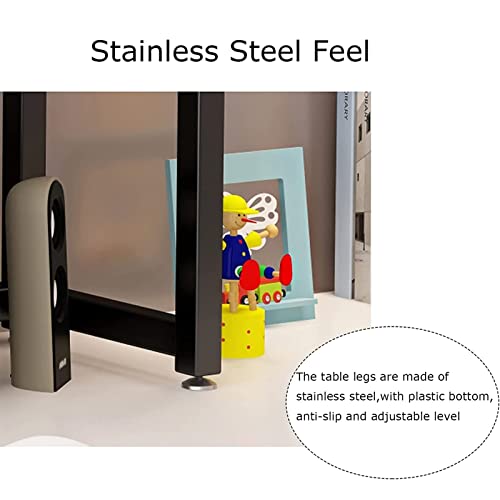 2 Tier Adjustable Office Desk Bookshelf, Desktop Bookcase for Computer Desk，Wood and Metal Printer Stand Office Supplies Organizers and Accessories Storage Display Shelf for Women Man and Kids ( Color
