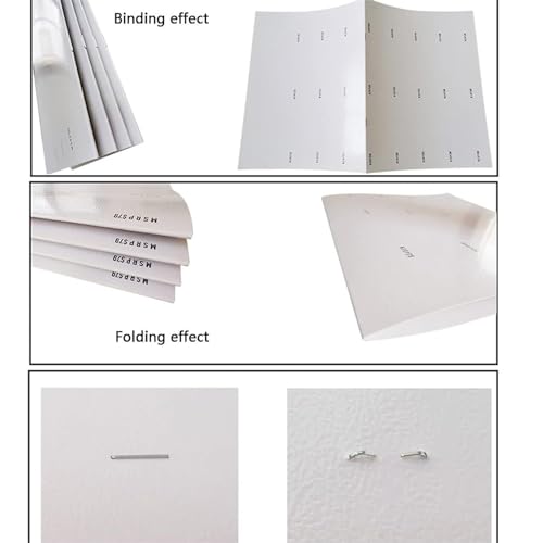 Electric Paper Book Stapler Creaser, Saddle Stitch Flat-Clinch Automatic Binding Machine, A3 Brochure Stapler Folding Machine, Folder Dashed Machine for Card Folder Color Pages