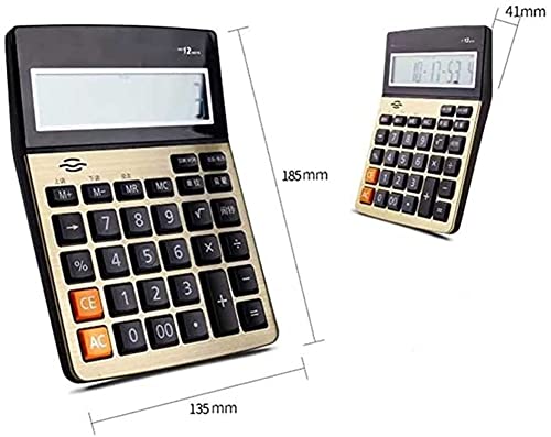 desk calculator,office calculators, Calculators Voice Calculator Golden Color Office Desk Calculator, Functional Electronic Calculator, Calculator Large Buttons Large Display 12 Digit Big Desktop Offi