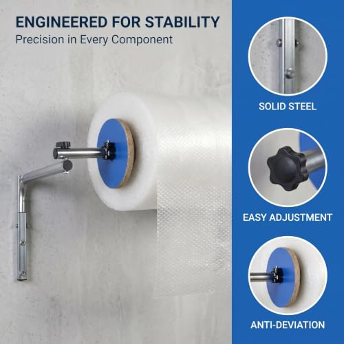 Wall Mount Bubble Wrap Roll Holder, Fits Up To 40cm Wide Air Cushion Film