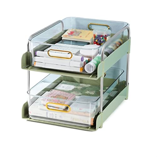 EliteBloom File Magazine Folder Holder Desktop Storage Box Drawer File Rack Desktop Organizer Transparent Large Capacity Can Hold A4 Paper for Office Home Activity Room File Organizer