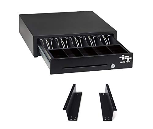 EOM-POS Cash Drawer + Mounting Brackets for Under Counter Installation