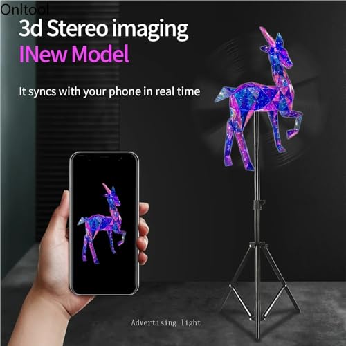 27-65cm 3D Holographic Projection WiFi Led Logo Light Player Remote Control Fan Advertising Lights(PD45)