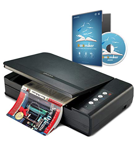 Plustek OpticBook 4900 Flatbed Scanner + File Sorting Software eBook Maker