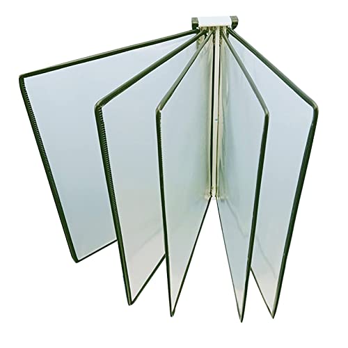 XSMYdpUS Office Folders, Catalog Display Rack, 5 Double-Sided Panels Wall-Mounted File Holder, A4 Folder Poster Flip Book Display, PVC+Metal Transparent Page D