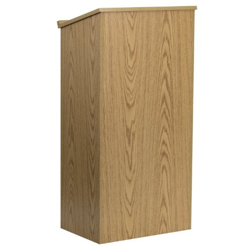 EMMA + OLIVER Stand-Up Wood Lectern in Oak