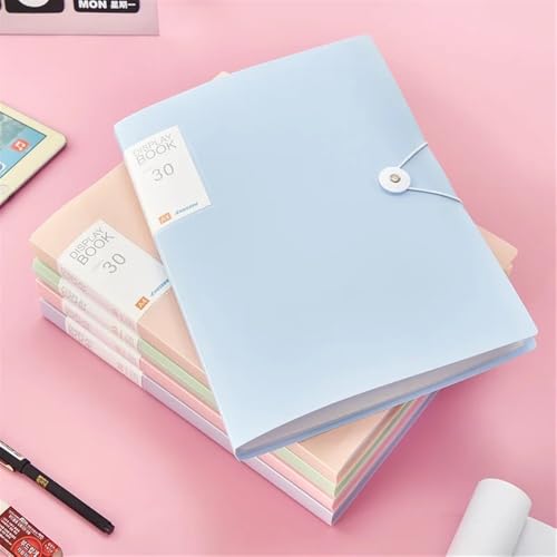Filing Envelopes 30/60 Pages File Bag A4 Transparent Binder File Folder Storage Student Test Paper Classification Organization Office Supplies(Beige,Large)