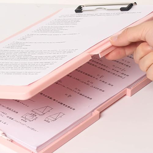 Folder Clipboard with Storage with Pen Holder and A4 Legal Paper Folder Plastic Side-Opening for School