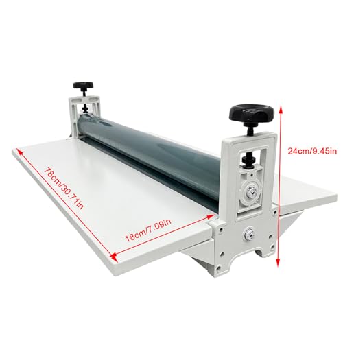 Yokoma Manual 29.5 Inch Cold Laminating Machine - All Metal Desktop Cold Laminator with Adjustable Pressure & Foldable Table, Rubber Roller for Photos, Posters, Books, Artwork (Max Thickness 0.4in)
