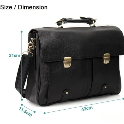 88JUNYh Leather Briefcase for Women Briefcase Men Business Bag Male Portfolio Case 15.6" Laptop Bag Office Tote Handbag