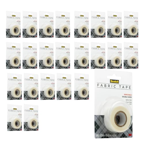 Scotch Removable Fabric Tape, 3/4 in x 180 in Rolls, 24-Pack