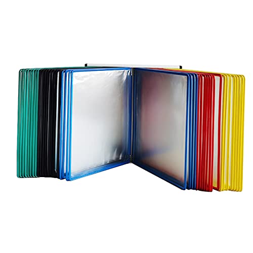 KGDJBGSE Wall Mounted File Folder Holder Hanging Organizer Flip Chart Stand Magnetic Document Display for A4 Letter Paper