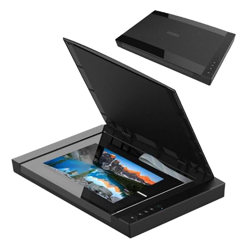 A3 Flatbed Scanner, 2400x2400 Dpi Photo and Document Scanner with LED Fill Light, OCR Text Recognition, Automatic Cropping, for Photos, Documents