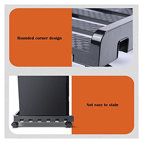 ENGENDER PC Stand CPU Stand Computer Tower Stand Cart Floor PC Stand CPU Holder with 4 Caster Wheels Under Desk Computer Tower Stand(C)