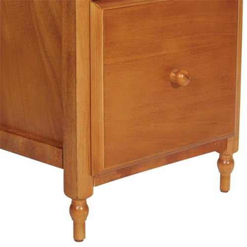 Pemberly Row Modern 2 Drawer Wood File Cabinet, 30" H x 18.75" W x 20.25" D, Solid Hardwood, Antique Cherry Finish, Letter Size Files, Office Storage, Ready to Assemble, Indoor Use