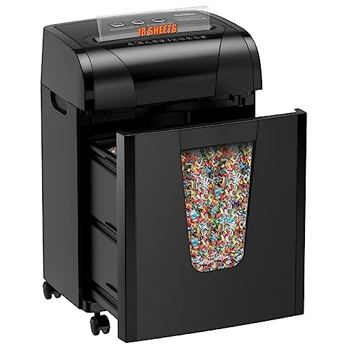 Suntiko 18-Sheet Heavy Duty Cross Cut P-4 Paper Shredder