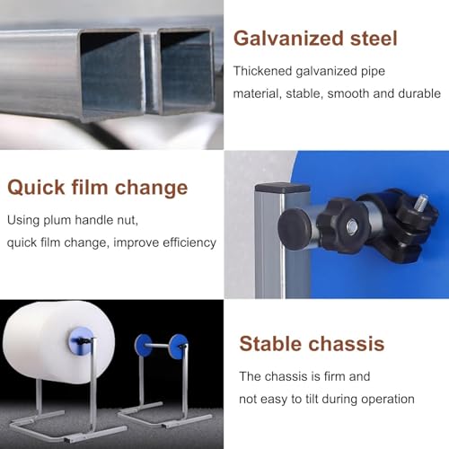 Vertical Bubble wrap roll Holder, Bubble Wrap Dispenser, Silver, Width 30-150cm, Vertical Foldable Roll Holder(Width 80cm)