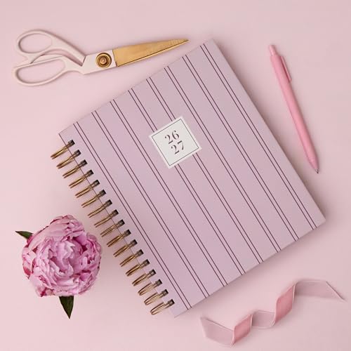 Blue Sky 2026-2027 Daily & Monthly Academic Planner, 7"x9", Laine Pink