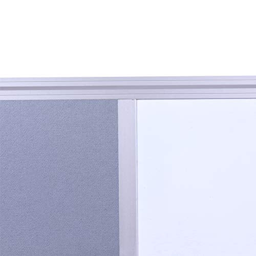 Magnetic Dry Erase White Board and Grey Bulletin Board Combo-36 x24 inch