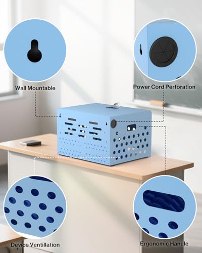 POCHAR 16-Unit Charging Cabinet for Laptops & Tablets with Cable Management