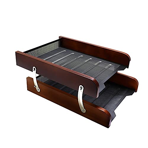 AFPSDLFJDLS New Layer Practical Office Shelf Folder Metal Mesh Rack Folder Storage Box Case Office Desk Organizer(white-Patch five-pointed star4)