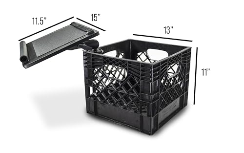 AutoExec Milk Crate Vehicle and Mobile Office Work Station with Laptop Tray