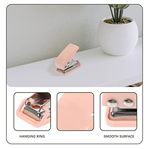 OEKFVCHVZ Stapler Office Mini Portable Small Desk Handheld Punch Desktop Supplies Stationery Commercial Touch A Micro
