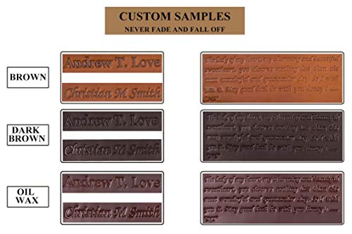 Gavarnie Personalized Leather Portfolio Padfolio for Men, Engraved Gifts for Father's Day for Husband from Wife, Customized Leather Gifts Present for Son/Dad, for Birthday, Dark Brown