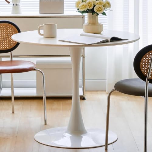 RIXNOMA Round Conference Table with Wood Base, Thick Tabletop and Sturdy Design for Office Conference Rooms, Small Meeting Rooms and Business Meetings
