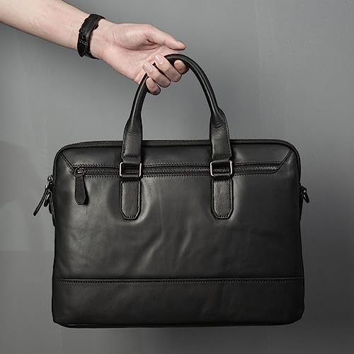 STBTOO Men's Leather Large Handbags Briefcases Laptop Bags Messenger Shoulder Bags Luggage Bags Totes