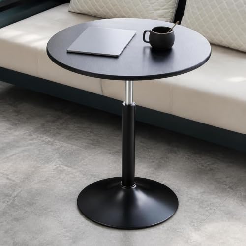 RIXNOMA Round Meeting Table with Wood Base, Modern Wooden Office Table for Conference Rooms and Small Office Spaces