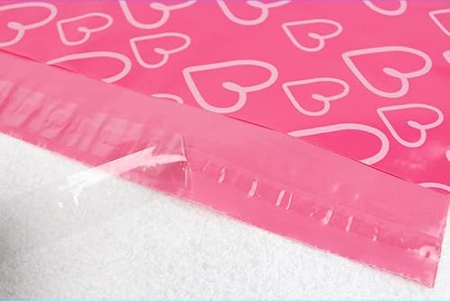 50Pcs Heart Pattern Courier Bags Frosted Self-Seal Adhesive Shoes Bag Mailing 28 * 42cm
