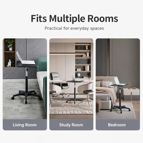 RIXNOMA Round Meeting Table with Wood Base, Modern Wooden Office Table for Conference Rooms and Small Office Spaces