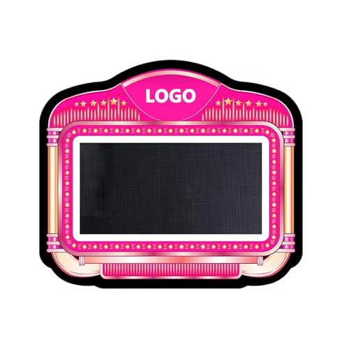 LED Letter Billboard Bar Atmosphere Props Nightclub Rechargeable and Customized Bottle Presenter LED Letter Board, APP Programmable, with 2x5000mAh Batteries, Acrylic Frame