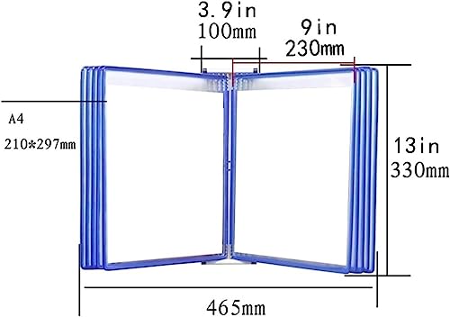 MWxpoSediR Catalog Display Rack,Wall-Mounted Reference System, Flip Chart Stand, A4 Letter Paper Size Magnetic Document Holder,(Color:Yellow)