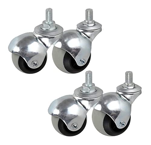 MXXADHPL Office castors Casters 2 Inch Spherical Nylon Sofa Furniture Caster 50mm Dia Swivel Castor Wheels Fixed Plate Casters Wheel