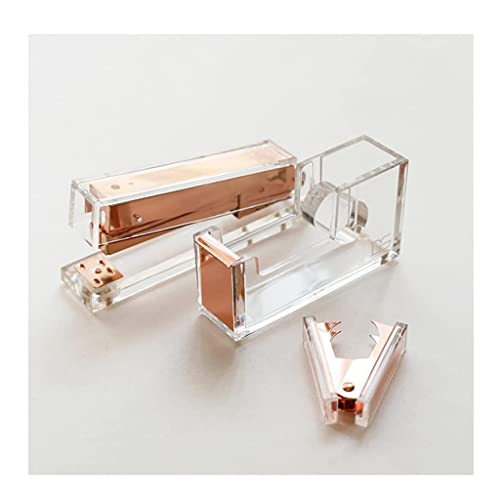 fhda Desk Staplers Acrylic Stapler Portable Transparent Office Desk Staplers Home School Binding Supplies Desktop Stapler Portable Desktop Staplers Home Office Supplies