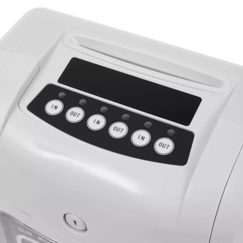 GUDBYWXB Employee Attendance Punch Time Clock Punch Recorder LCD Display with 50 Double-Sided Time Cards and 2 Hanging Holes for Office Small Business