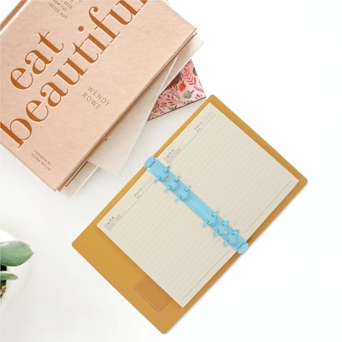 A6 Binder Rings 2-10Pcs Gold Heart Crown Metal Clips Stationery Supplies DIY Planner Folder Binder for Notebook(6pcs,22.50X2.00X2.20cm)